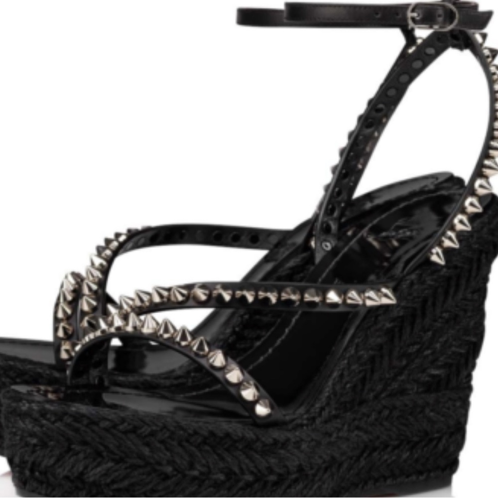 Christian Louboutin black Malfadin Zeppa
Size 38